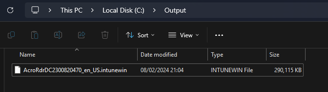 Intune Win32 Content Prep Tool configuration